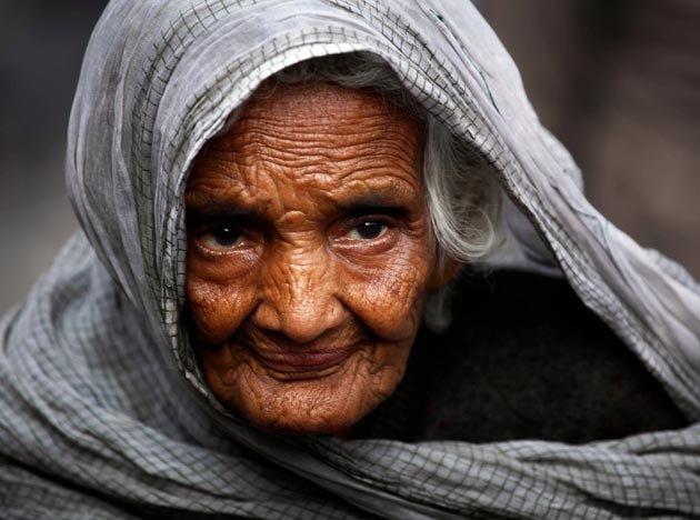 Old woman face